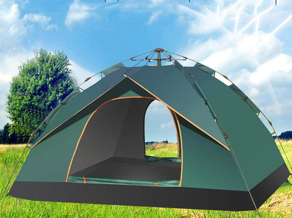 Pop Up Camping Tent - 2 Person Double Pop Up Tent | Easy to Pitch with Small Porch for Storage – Ideal for Camping & Festivals