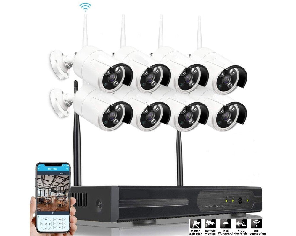 Wireless Security Camera System 8 Camera