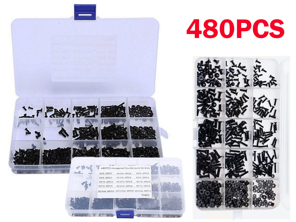 Countersunk Screws 480pcs M2 M3