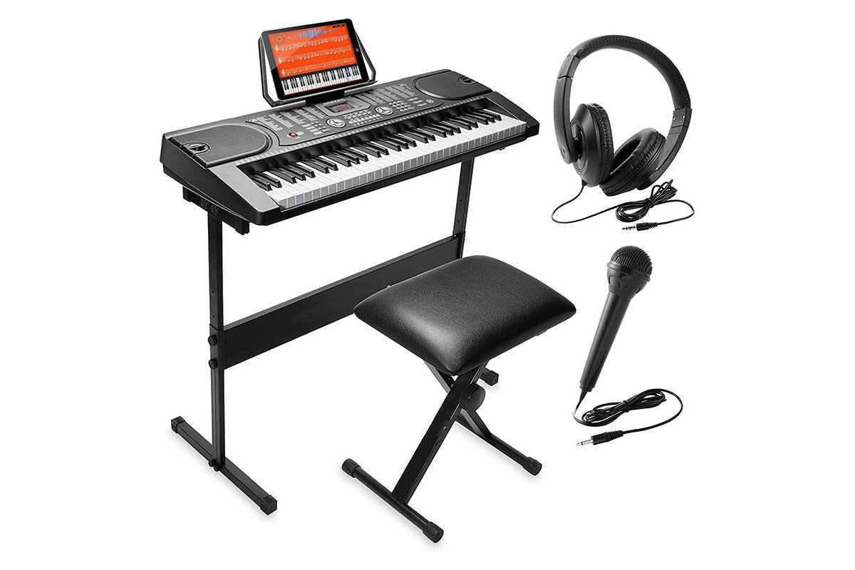 Electronic Piano Keyboard Piano with Stand Headphone and Stool