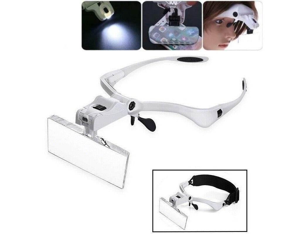 Head Mount Magnifier with LED lamp