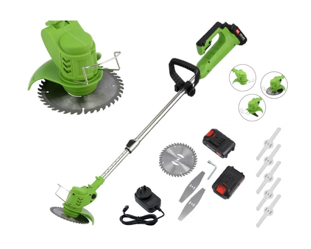 Cordless Push Weed Eater and Grass Trimmer Lawn Mower