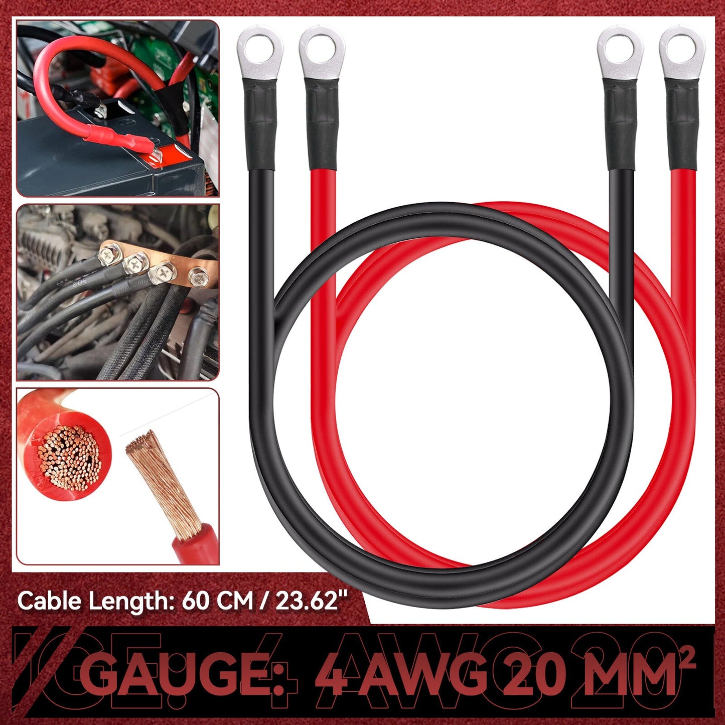 Car Battery Cables 4AWG