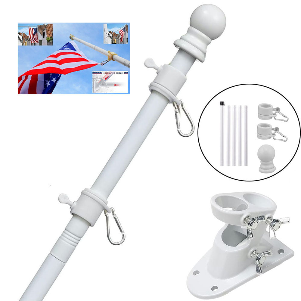 Flag Pole Holder Kit Aluminum Porch Flagpole with Bracket