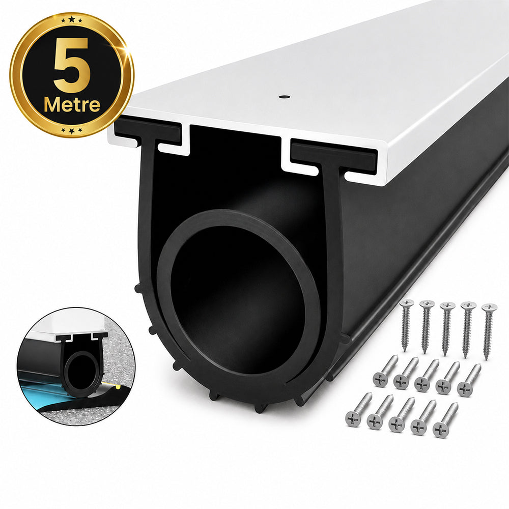 5M Garage Door Seals Bottom Rubber with Aluminium Track Retainer Kit Sale