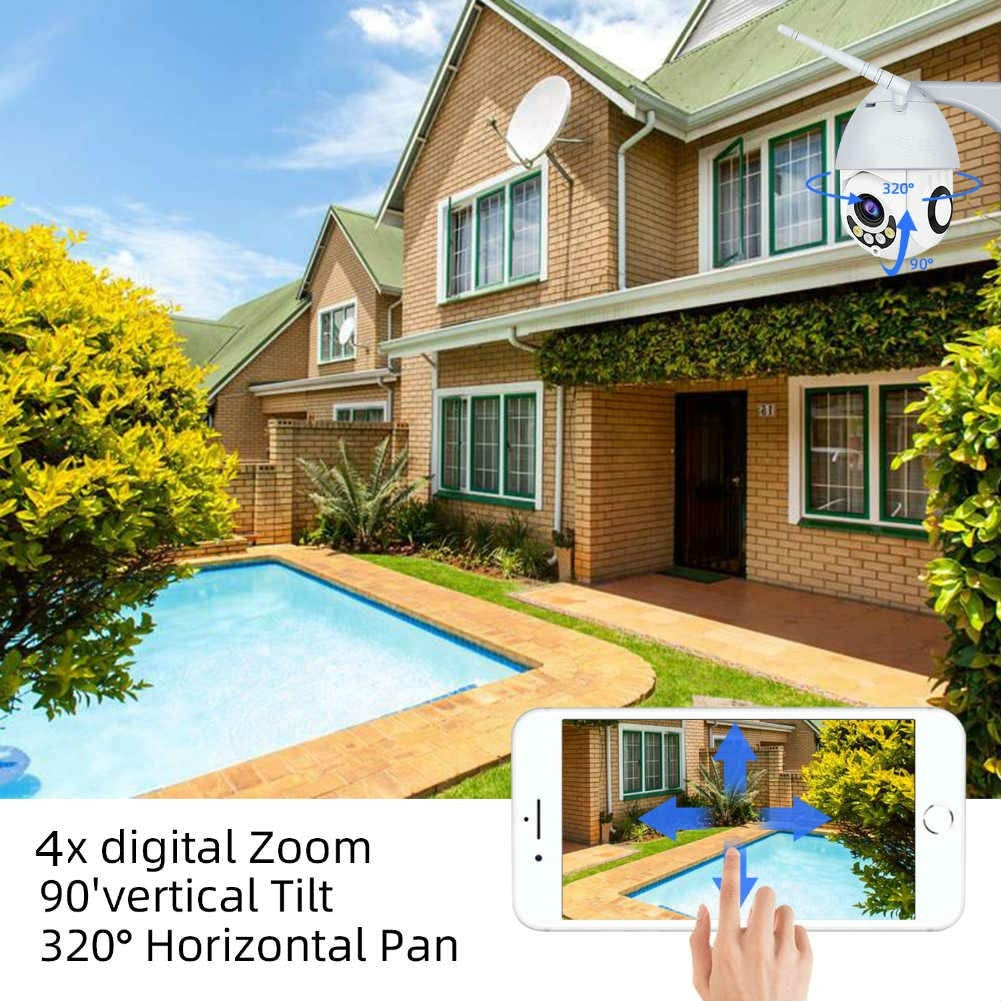 1080P PTZ WiFi Security Camera Includes 32GB Micro SD Card