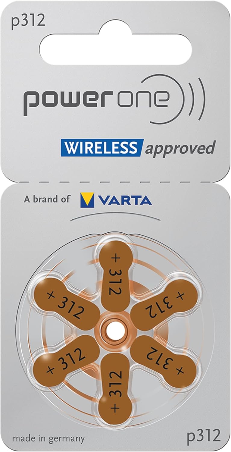 Power one P312 size 312 Hearing Aid Batteries 60 Pack