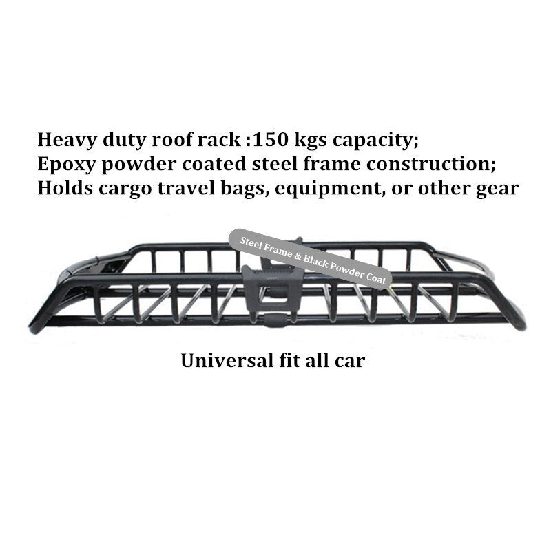 Powder coated roof basket