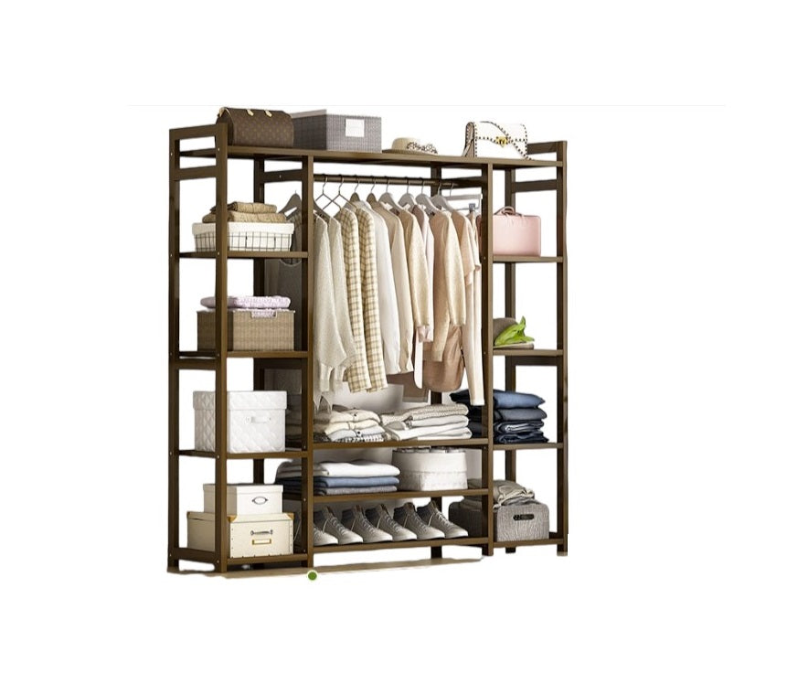 portable bamboo clothes rack