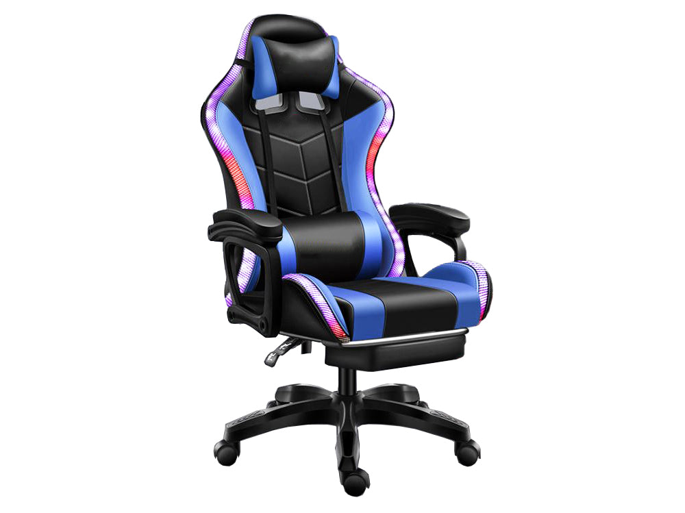 Gaming Chair with Desk – Racing Gaming Chair Combo with RGB Lights & Table