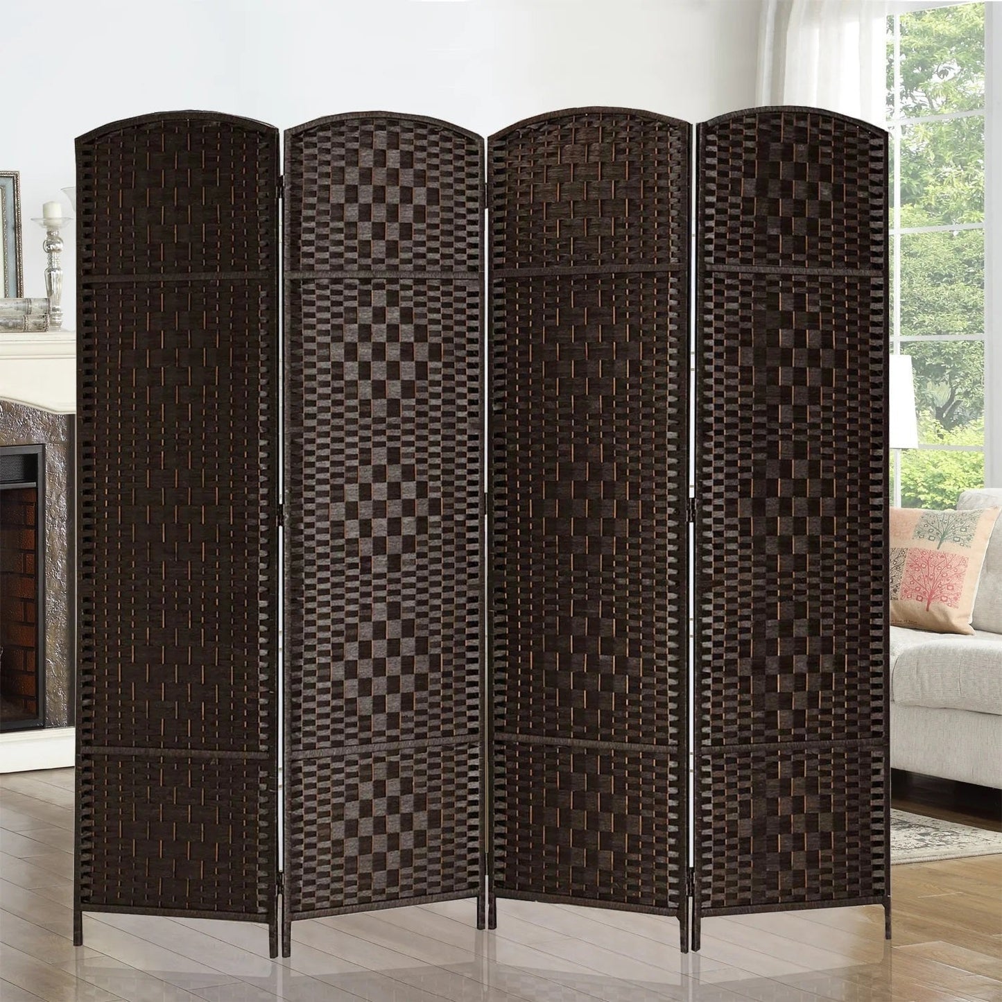 room divider with metal joints