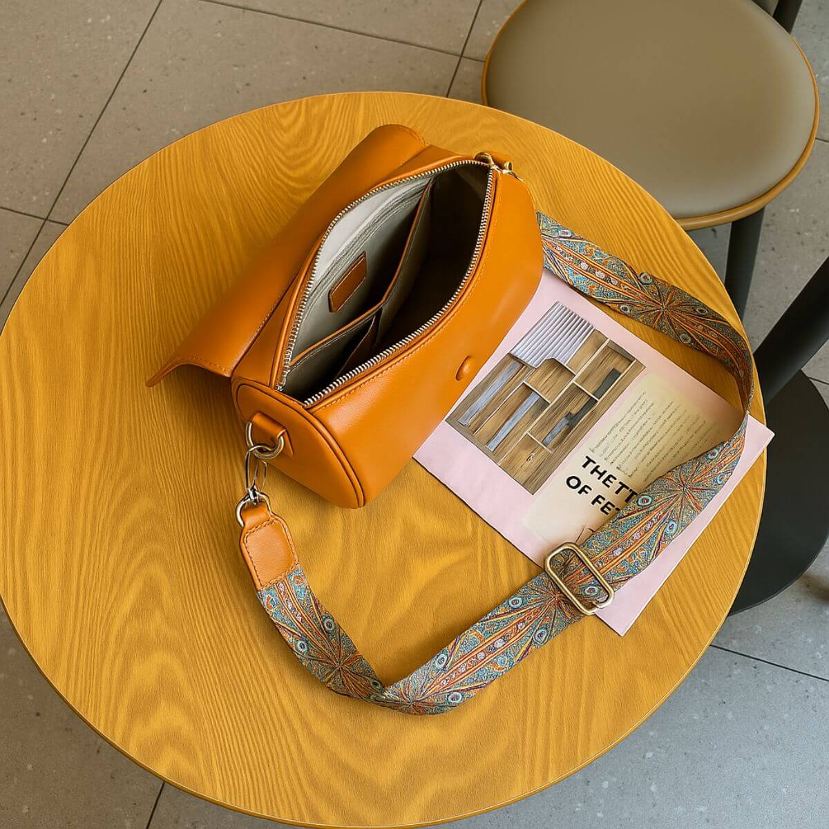 Retro Frame Sunset Yellow Mini Shoulder & Crossbody Bag