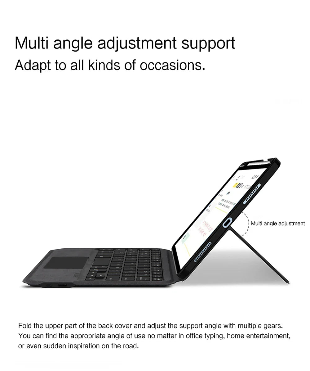 iPad mini 7 7th / 6 6th TouchPad Backlight bluetooth Keyboard Case