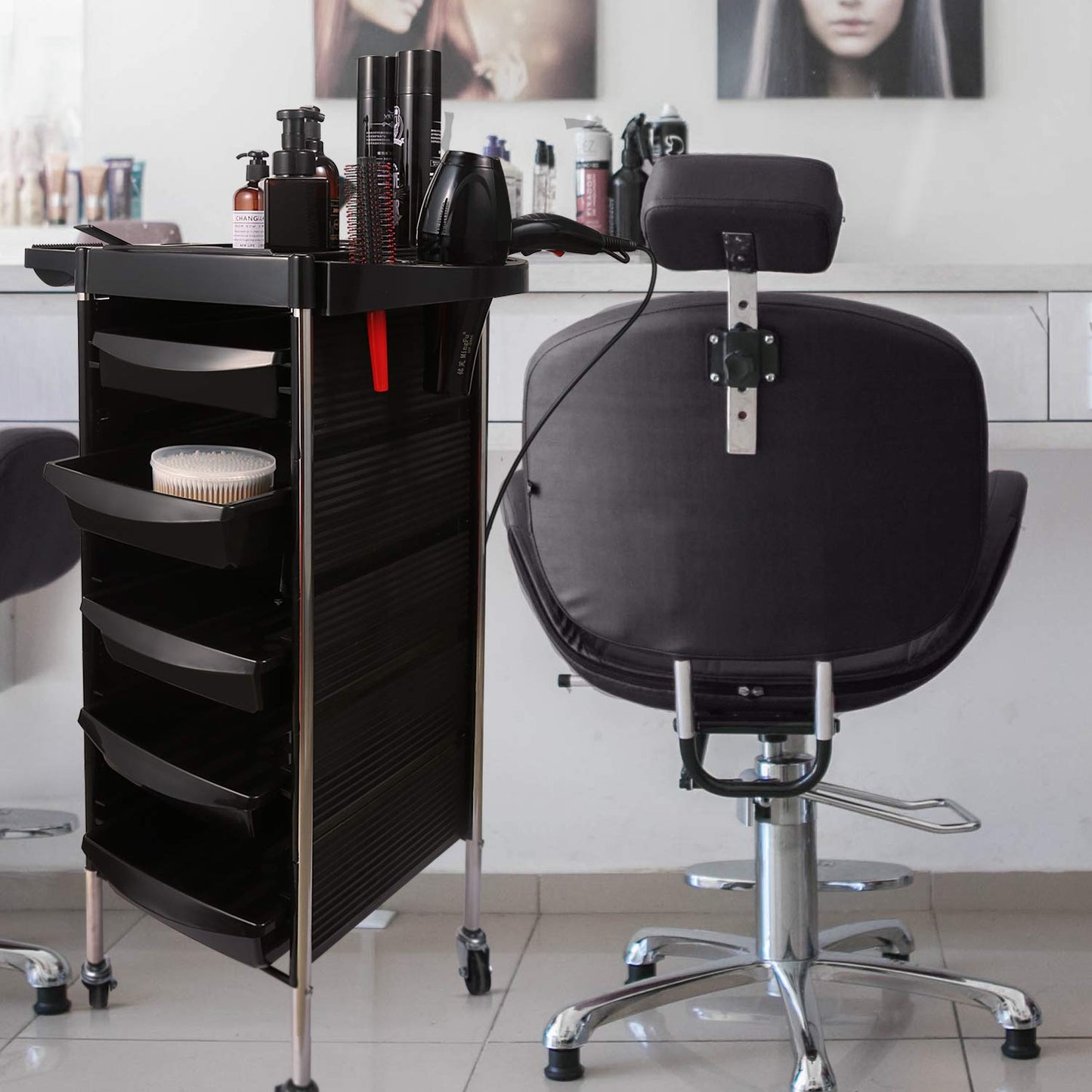 black salon trolley