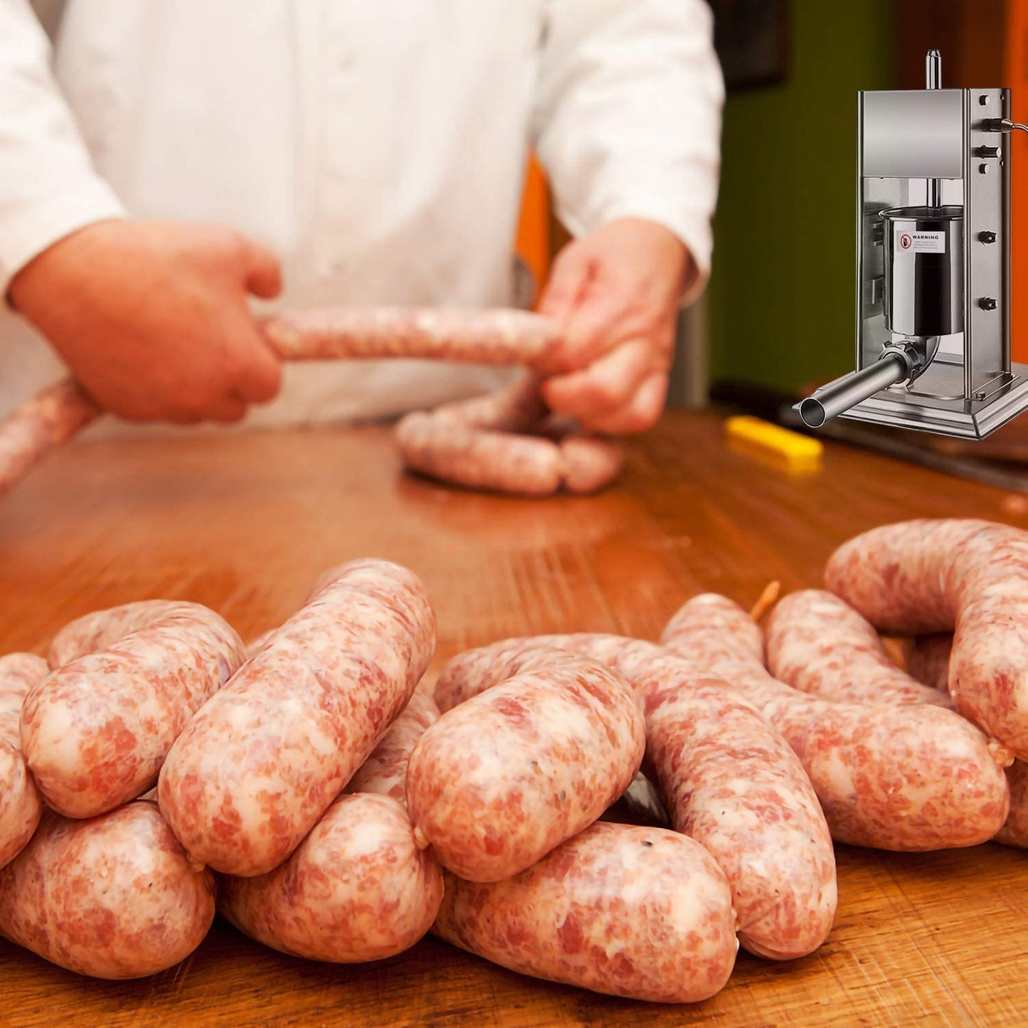 sausage maker with cleaning brush