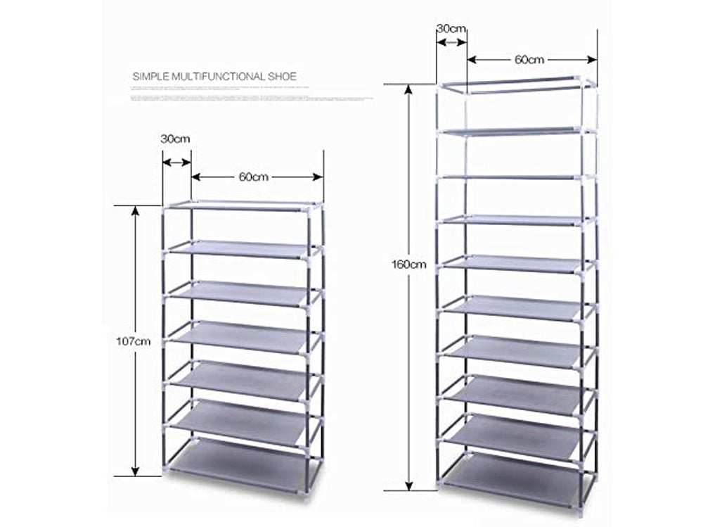 Steel frame shoe organizer