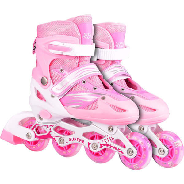 Roller skate with light up wheels