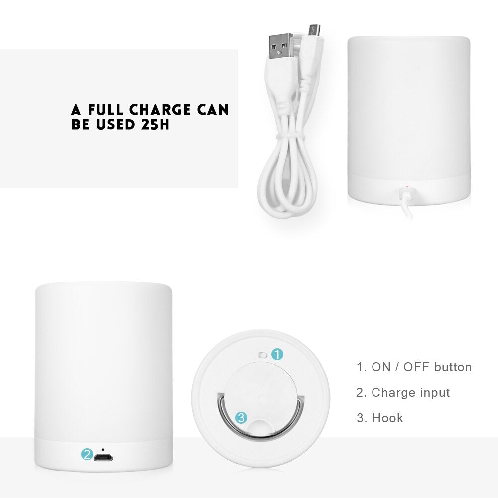 Smart LED Night Light Dimmable USB Rechargeable - The Shopsite