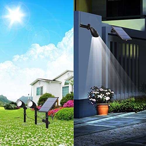 solar lamps at night