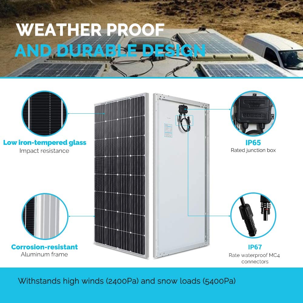 Mono Solar Panel 150W with controller 50A and mount