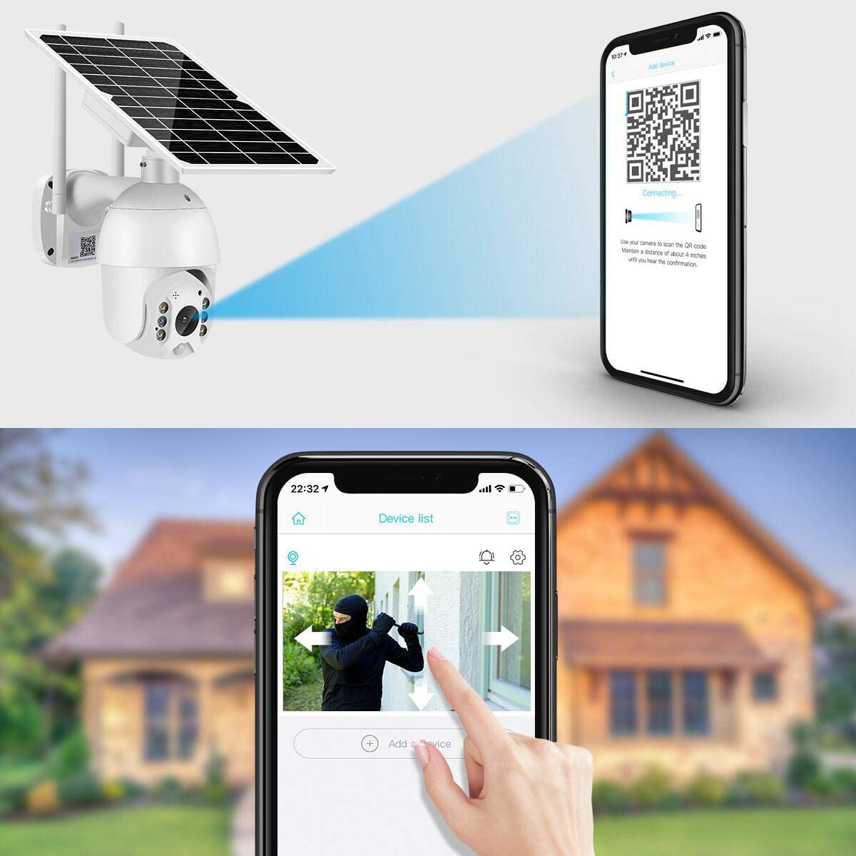 Outdoor solar powered camera