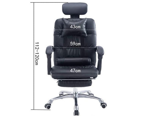 Office chair with footrest