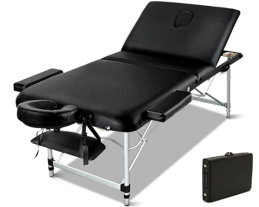 portable massage table black