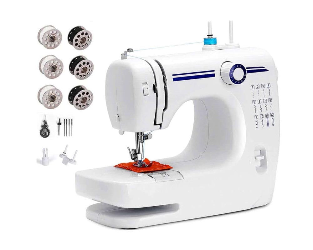 Sewing machine with twin needle