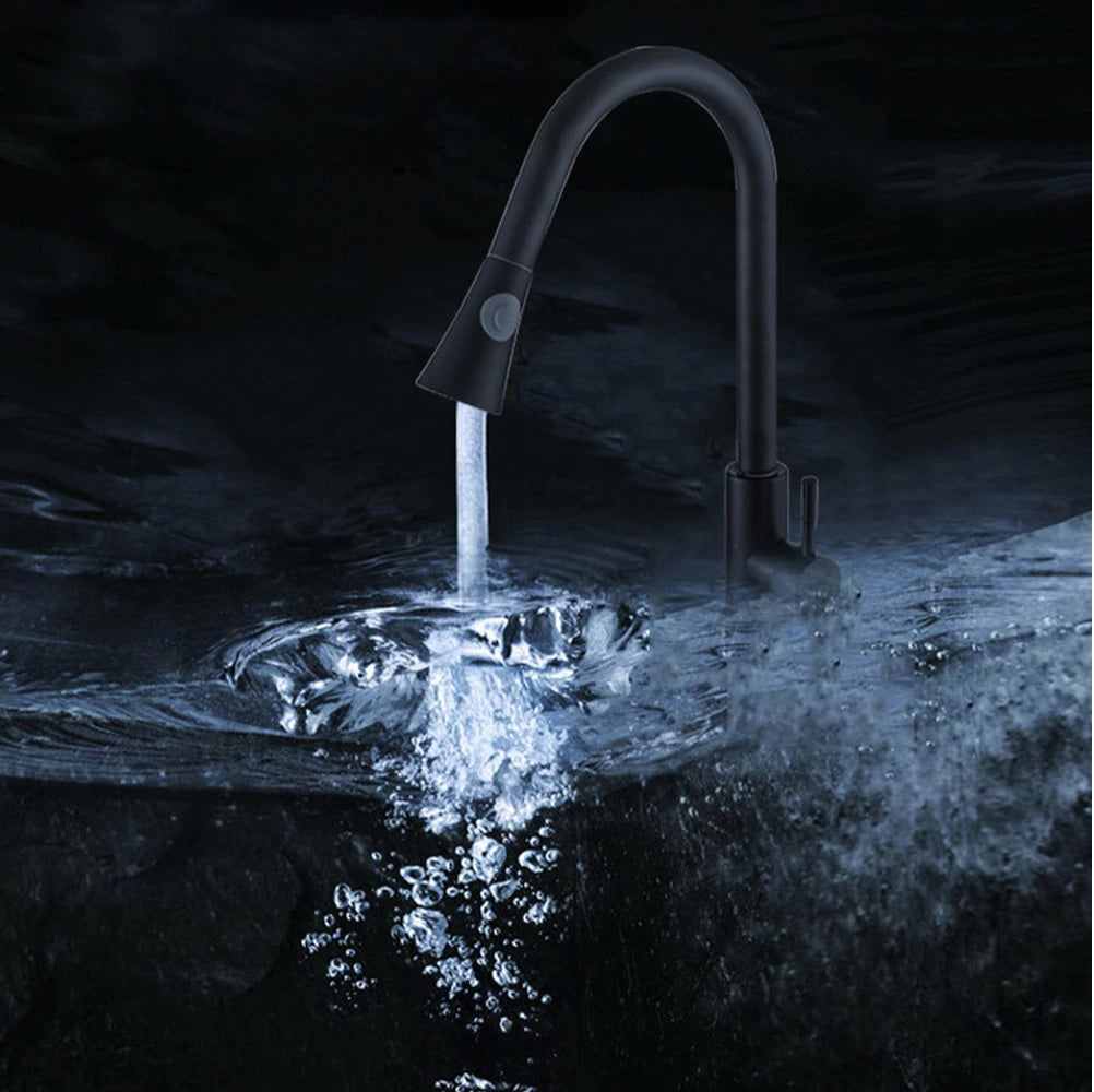 Compact kitchen faucet design