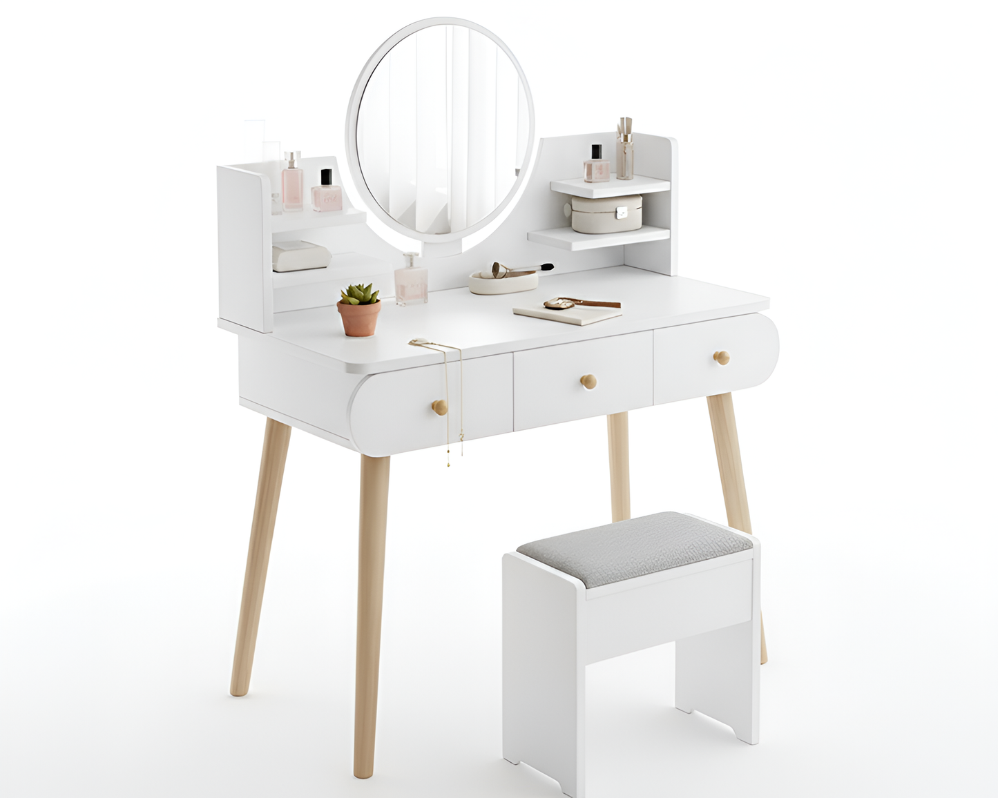 Compact bedroom dressing table