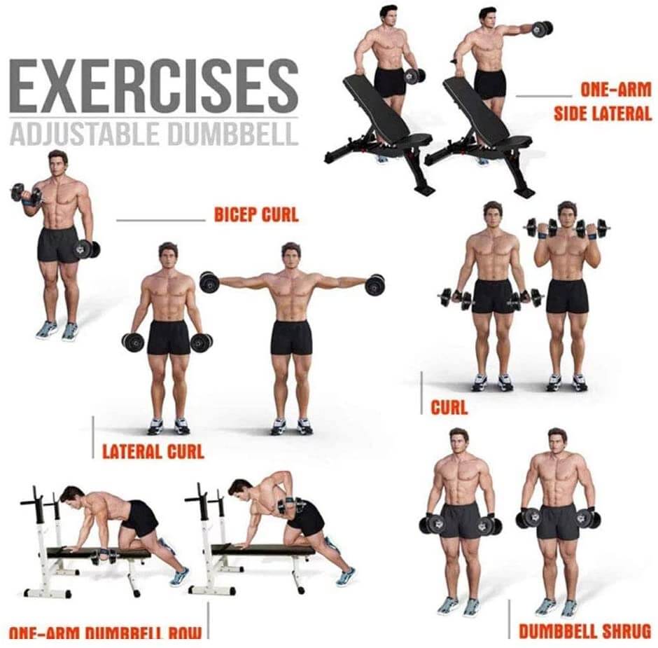 Dumbbell set with gloves