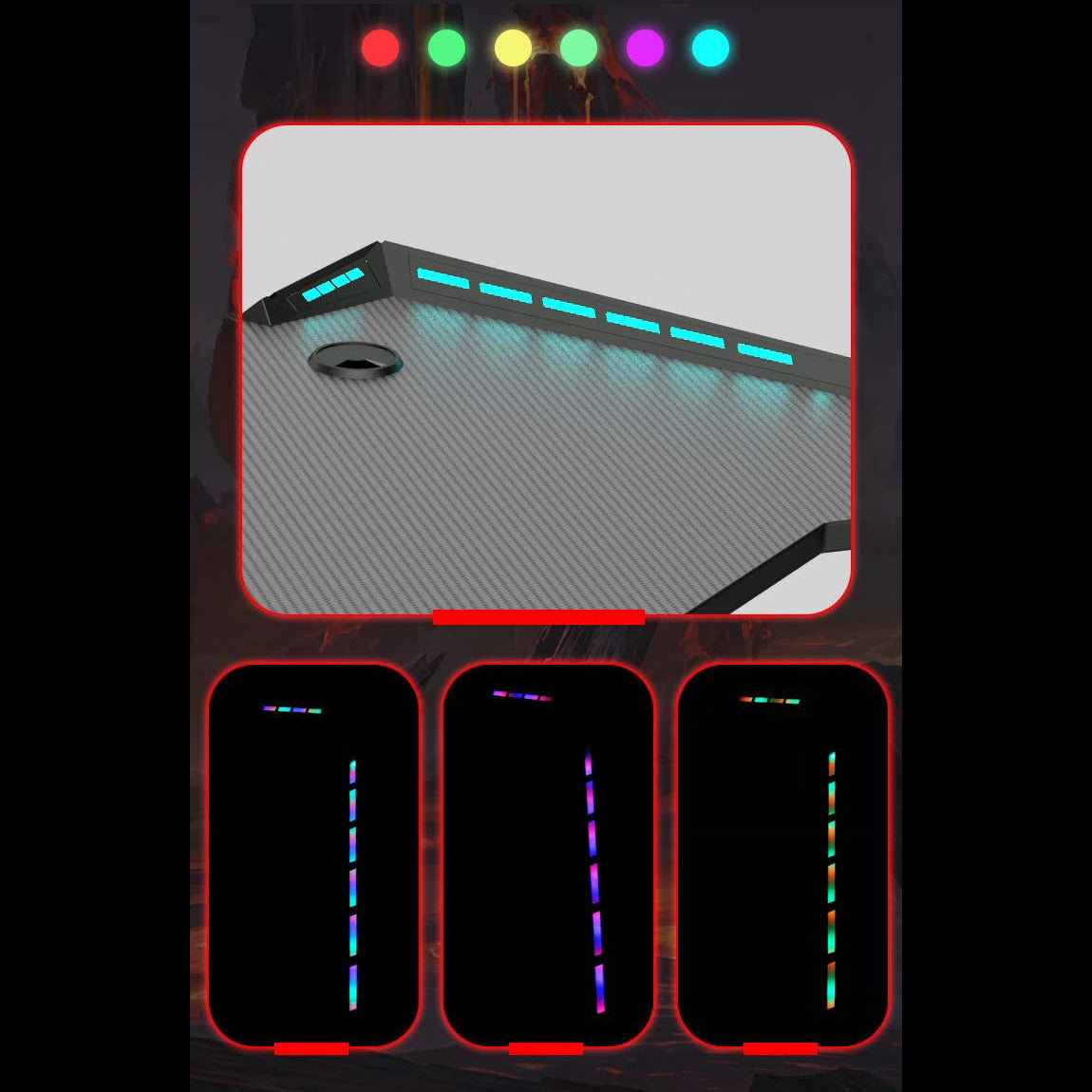 Gaming Chair with Desk – RGB Gaming Chair Combo with Gaming Desk Table