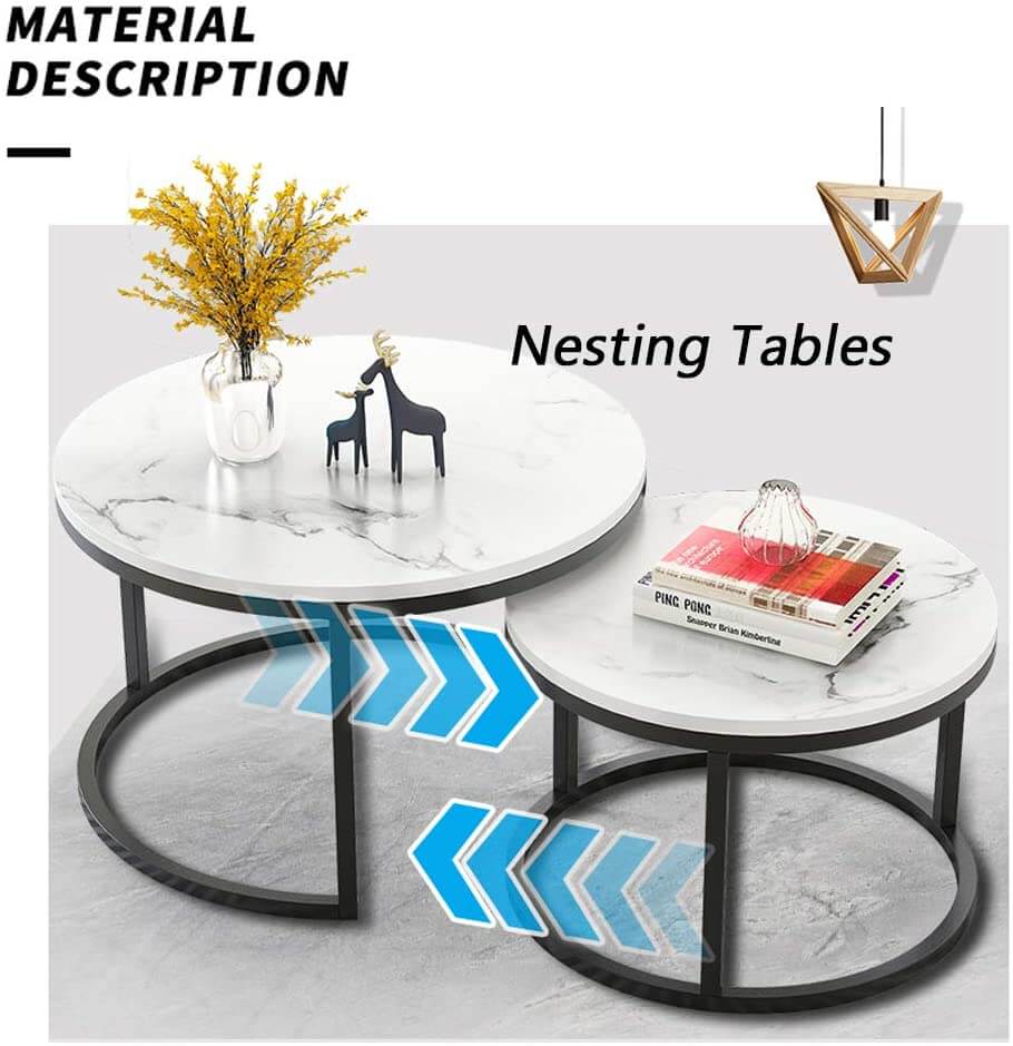 Coffee Table 2 in 1 Nesting Coffee Tables