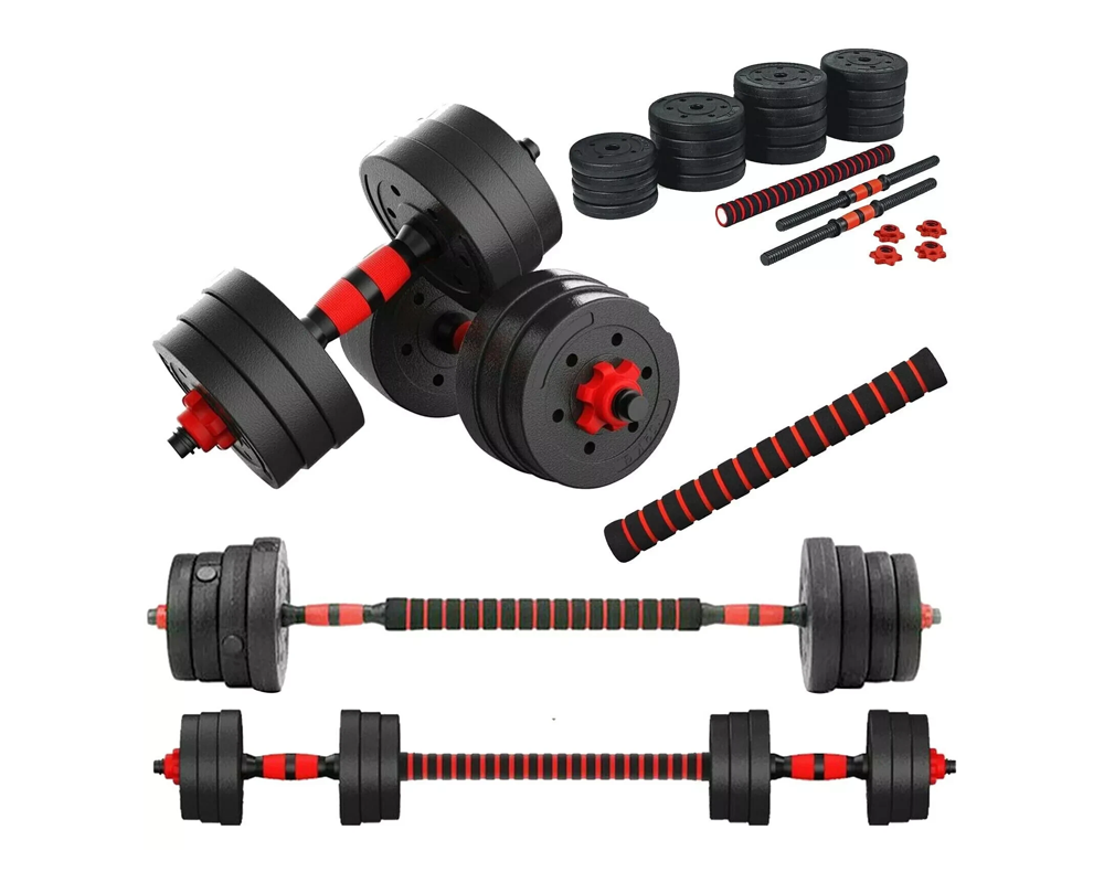 40KG Adjustable Dumbbells Barbell Set