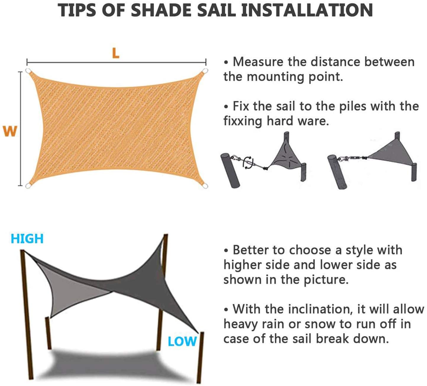Outdoor patio shade sail