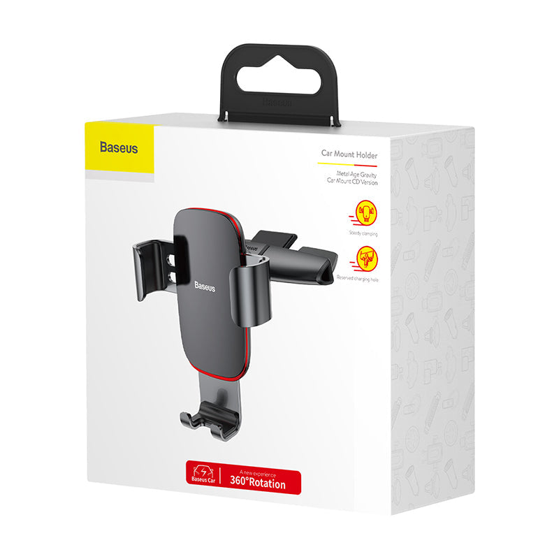Car CD Slot Mount Stand Phone Holder With Gravity Auto Clamping
