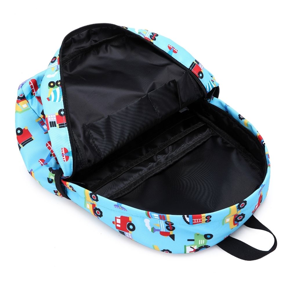 Kids Backpack & School Bag for Boys | Blue Mini Car