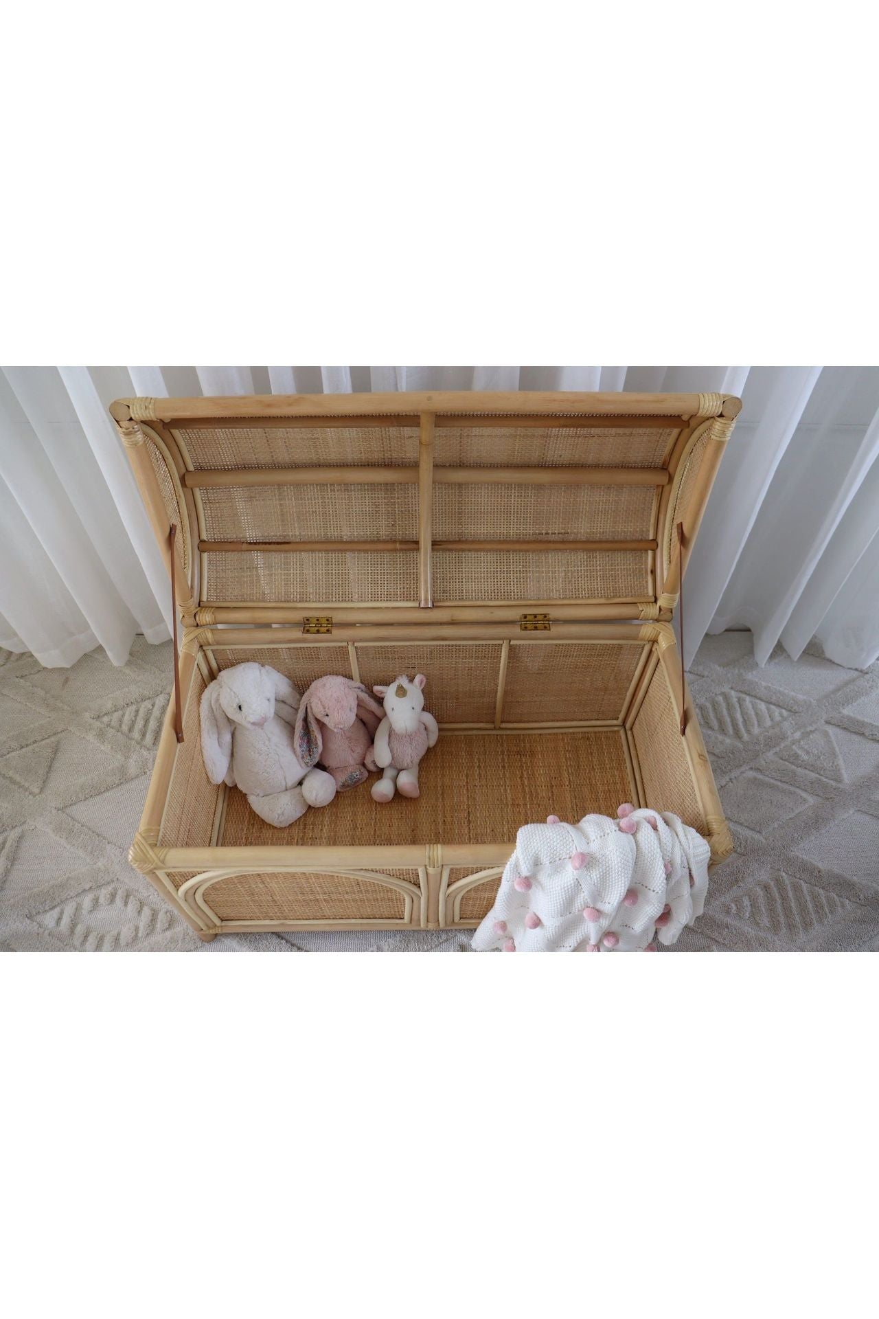 Rattan toy chest - large