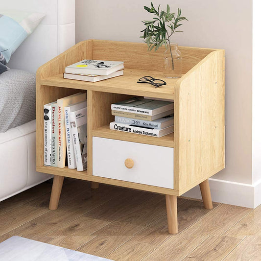 Wooden nightstand with drawer
