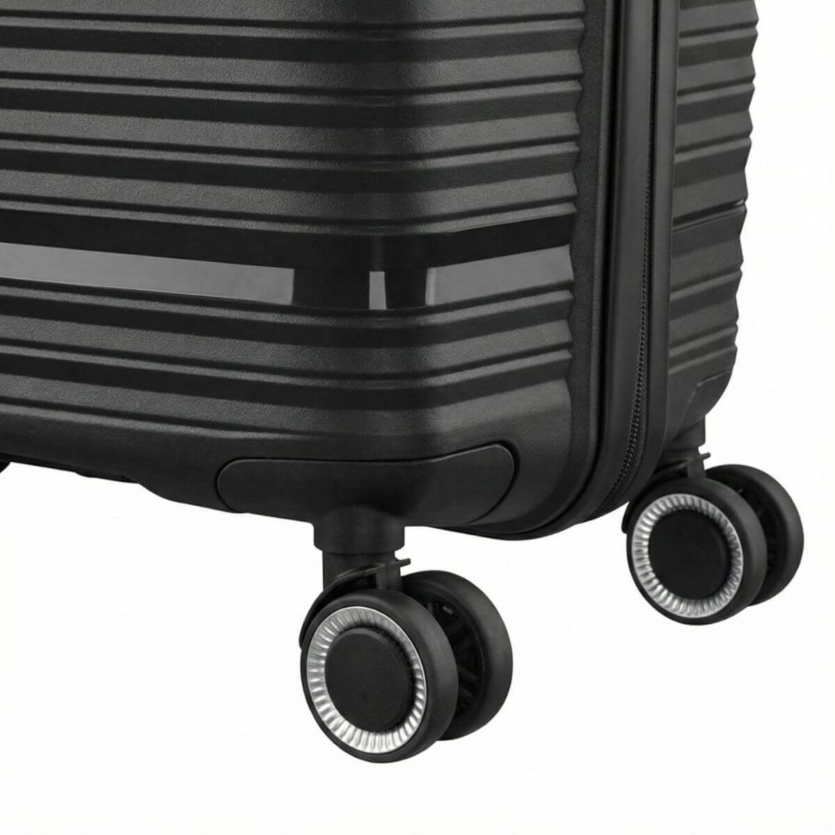 Large Check In Luggage – Lightweight Hardside Suitcase | StratoLine | Black | 75cm