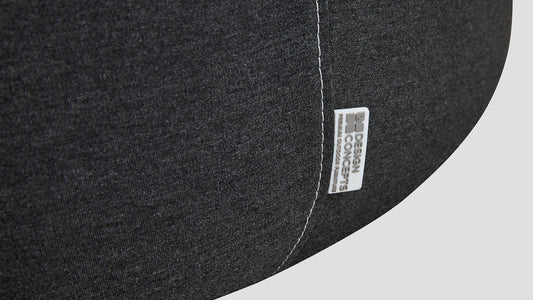 SUNBRELLA ROUND POUF OTTOMAN - SOOTY
