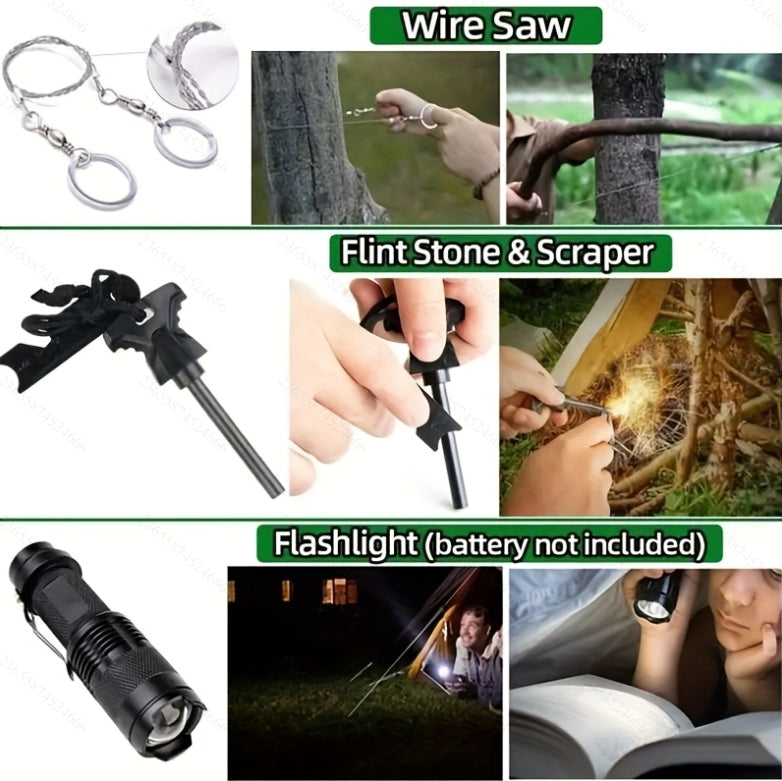 Emergency Survival Kit Camping Accessories For Camping Hiking Hunting Fishing
