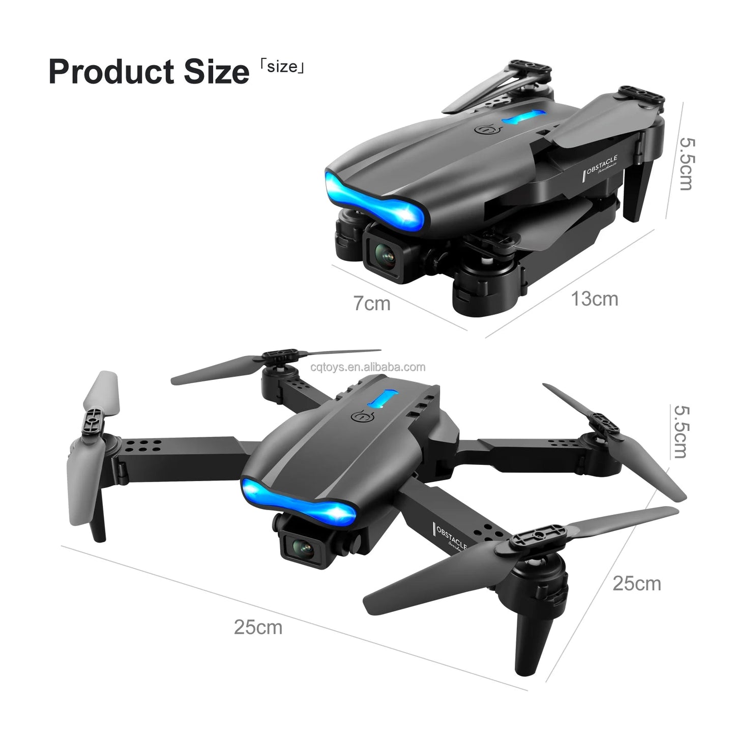 E99 Pro Drone Dual Camera WiFi FPV Foldable RC Quadcopter Altitude Hold