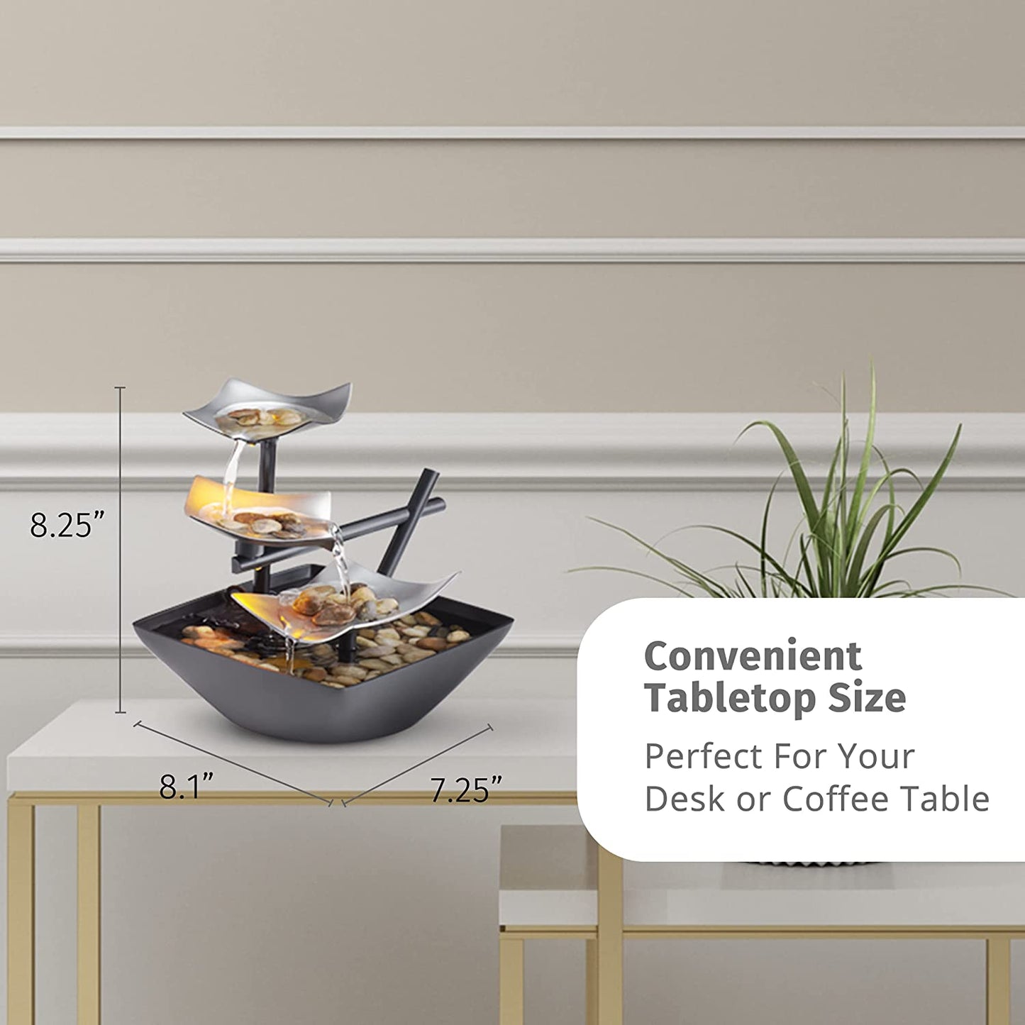 Relaxing water fountain for office