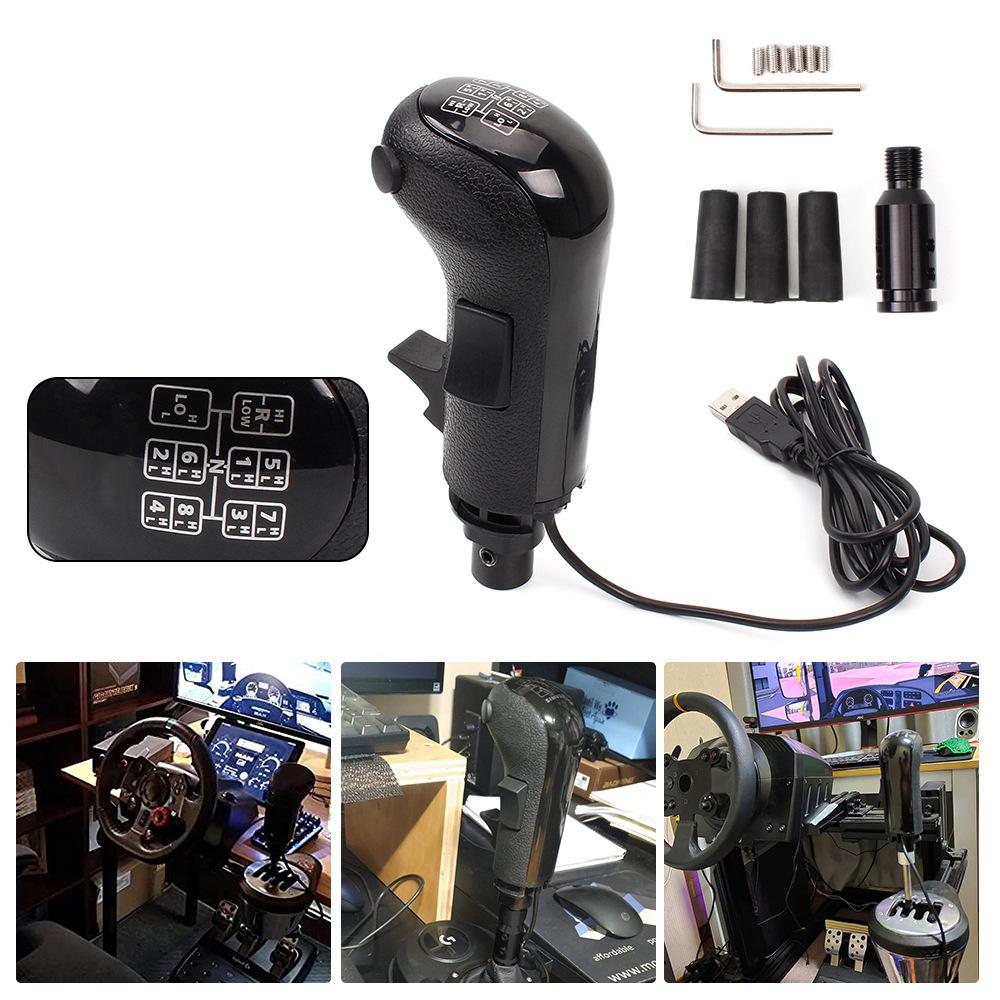Universal Truck Simulator Gear Shifter with 3 Shaft Plugs for Universal Fit
