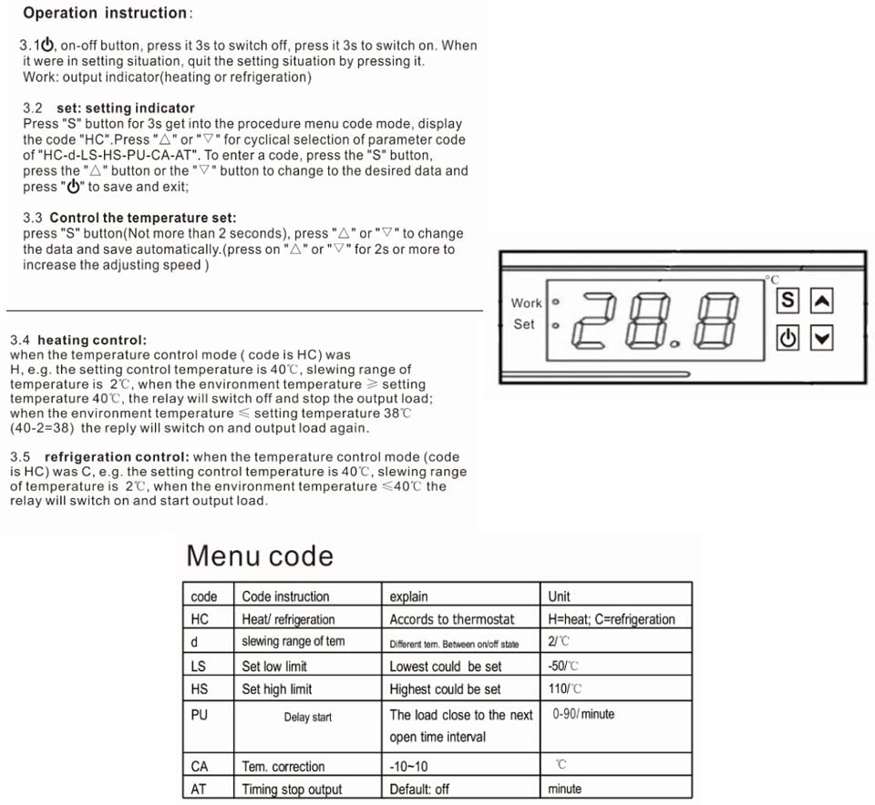 Temperature controller close up