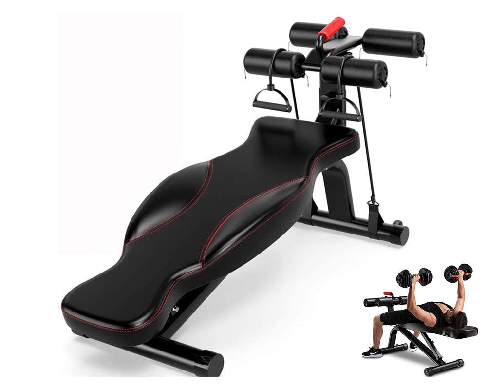 Workout bench with back support