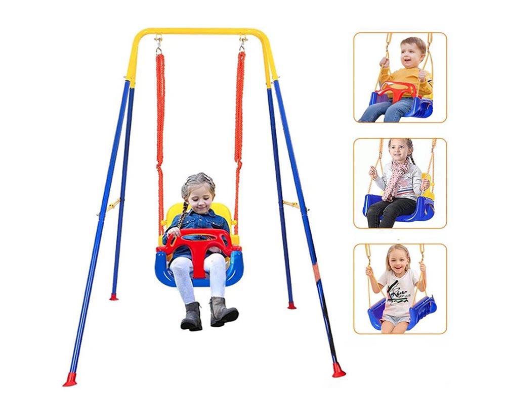 Swing seat folded for storage