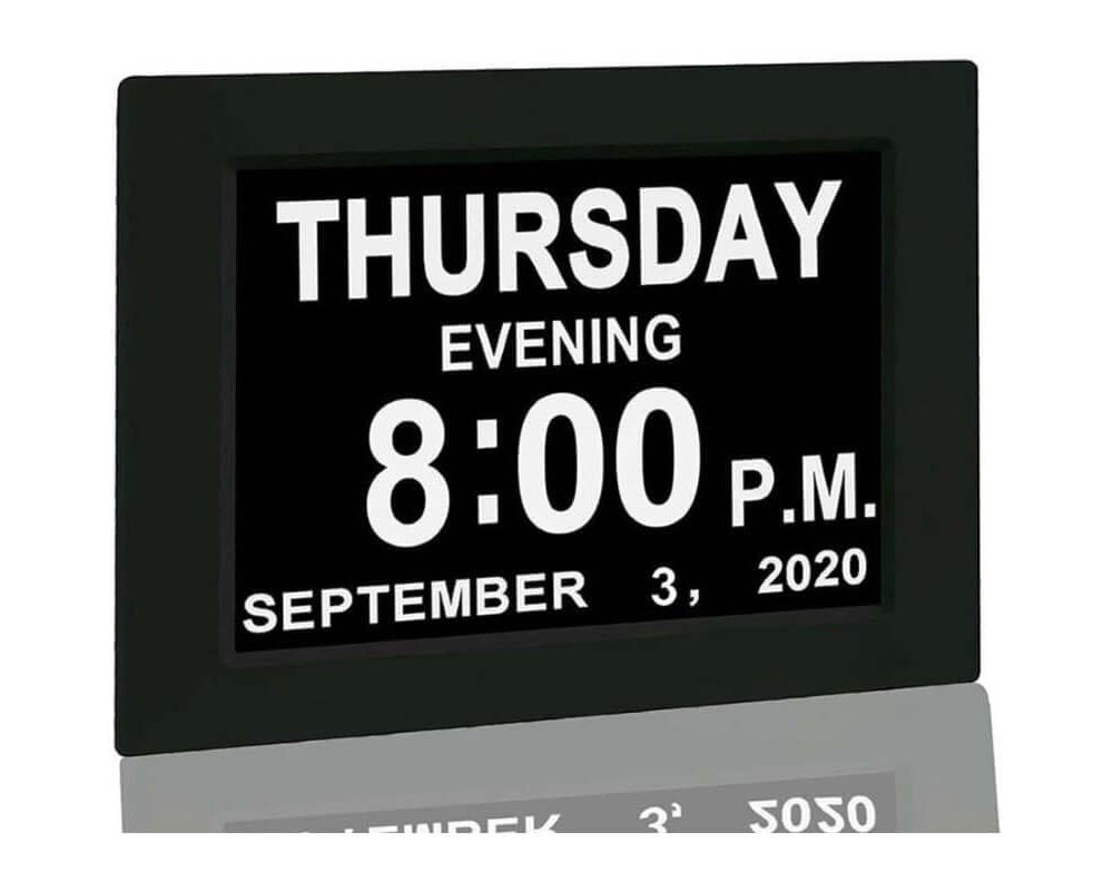 Clock with auto dimming feature