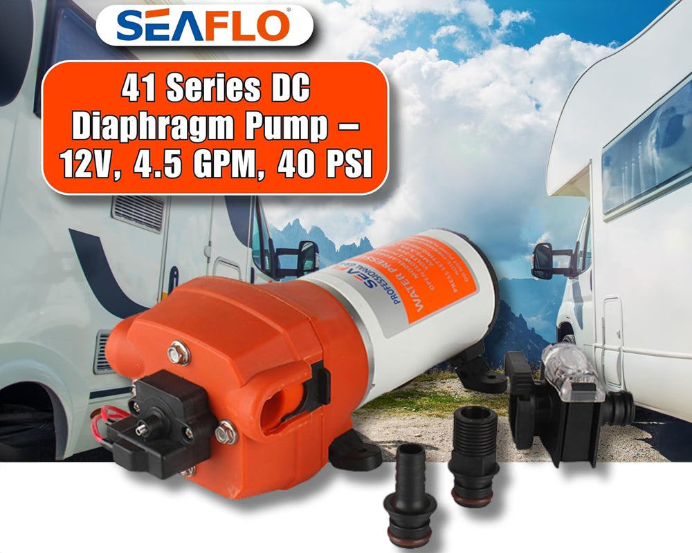 Seaflo High Water Pressure Pump 12V 40Psi 17 L/MIN